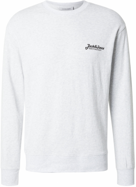 JACK & JONES Mikina 'JJBeau'  čierna / biela melírovaná