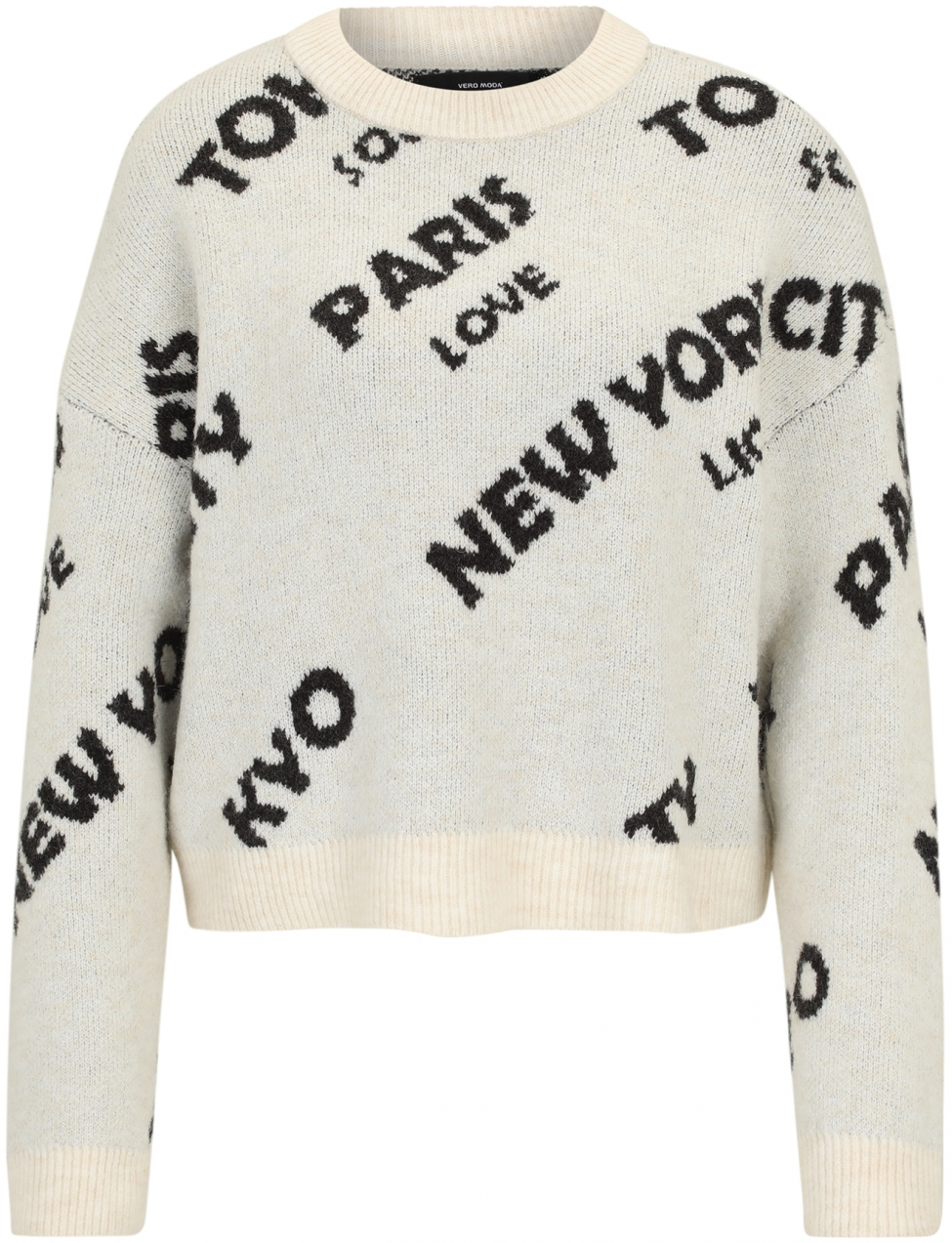 Vero Moda Tall Sveter 'VMNEWCITY'  nebielená / čierna