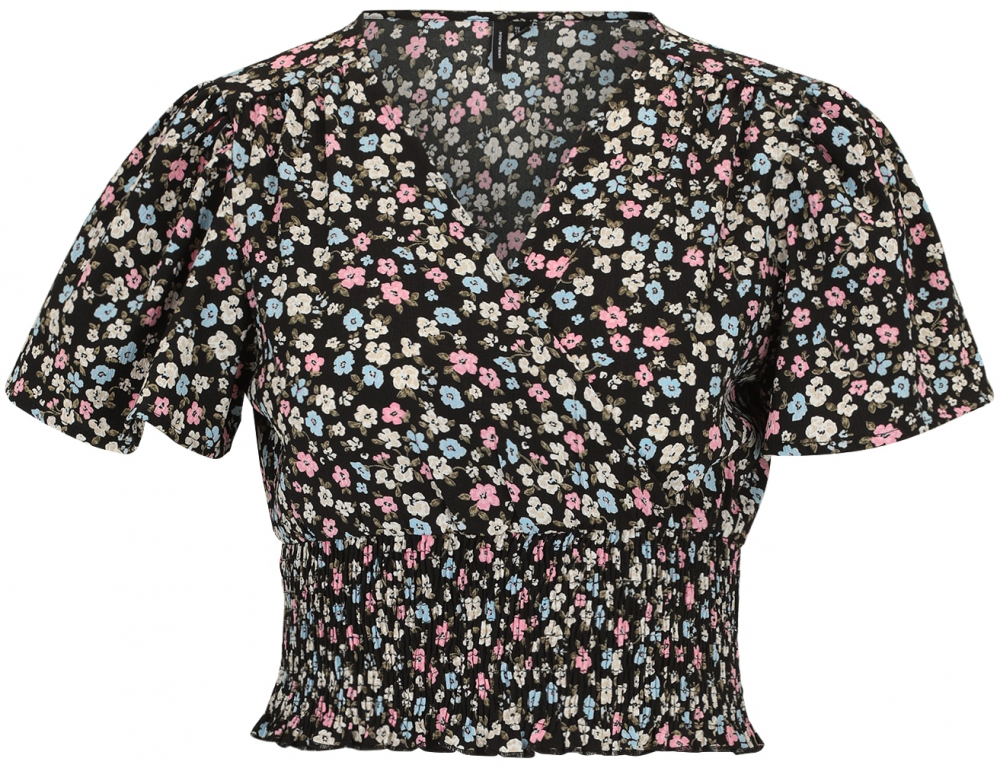 Vero Moda Petite Blúzka 'VMPAGE'  svetlomodrá / olivová / ružová / čierna
