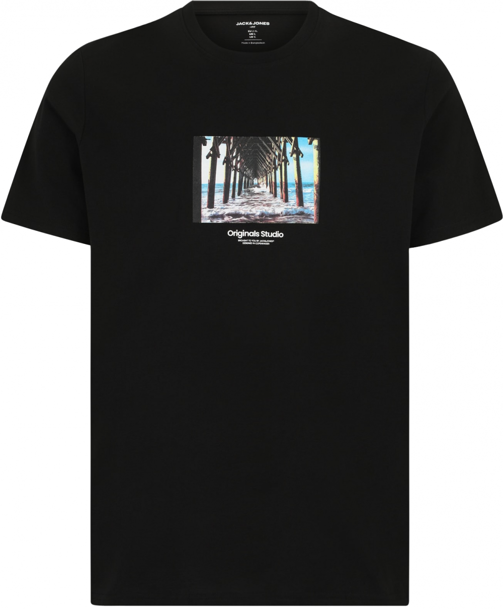 Jack & Jones Plus Tričko 'JORVESTERBRO'  svetlomodrá / svetložltá / čierna / biela