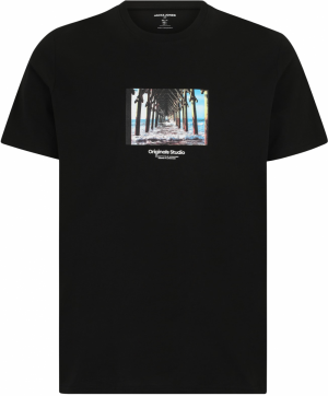 Jack & Jones Plus Tričko 'JORVESTERBRO'  svetlomodrá / svetložltá / čierna / biela