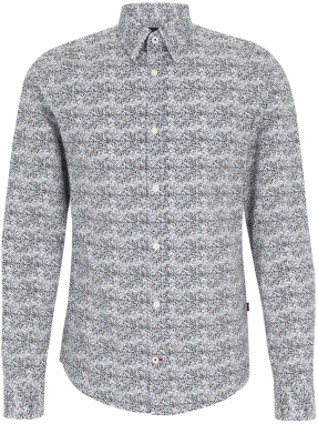 JOOP! Jeans Košeľa 'Hanson'  námornícka modrá / svetlomodrá / biela