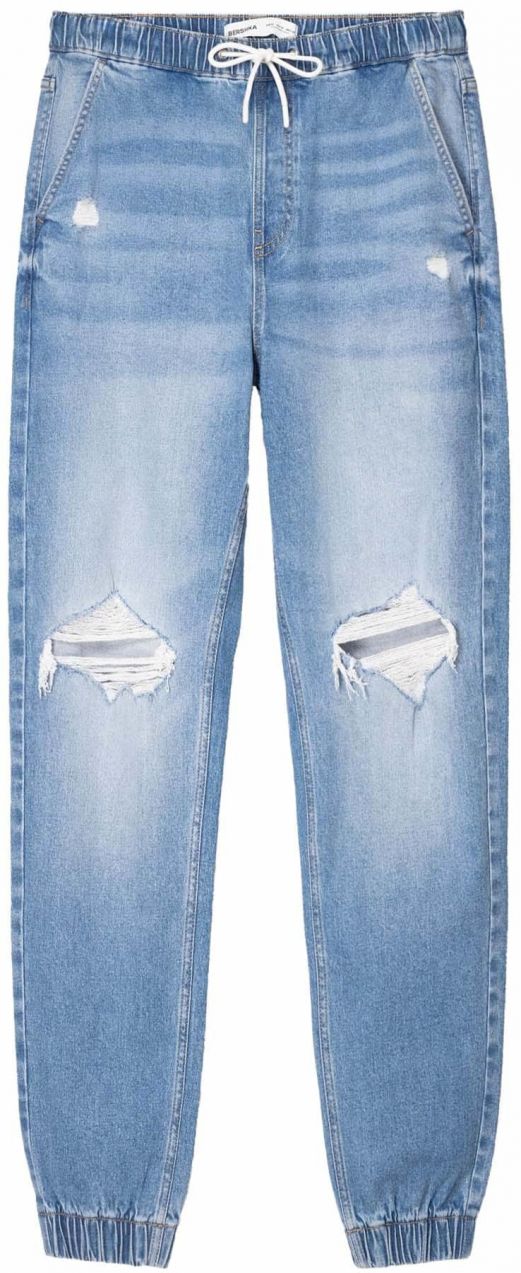 Bershka Džínsy  svetlomodrá