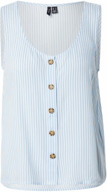 VERO MODA Blúzka 'VMBumpy'  svetlomodrá / biela