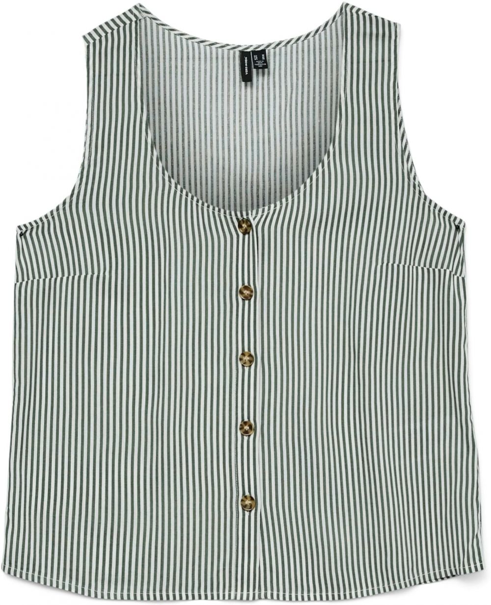 VERO MODA Blúzka 'VMBumpy'  pastelovo zelená / tmavozelená
