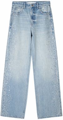Bershka Džínsy  modrá denim