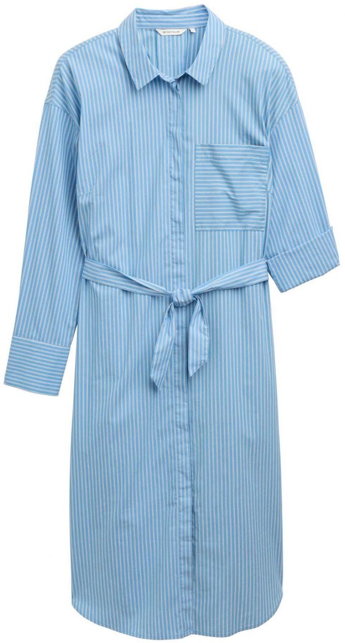 Tom Tailor Women + Košeľové šaty  azúrová / biela