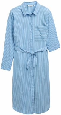Tom Tailor Women + Košeľové šaty  azúrová / biela