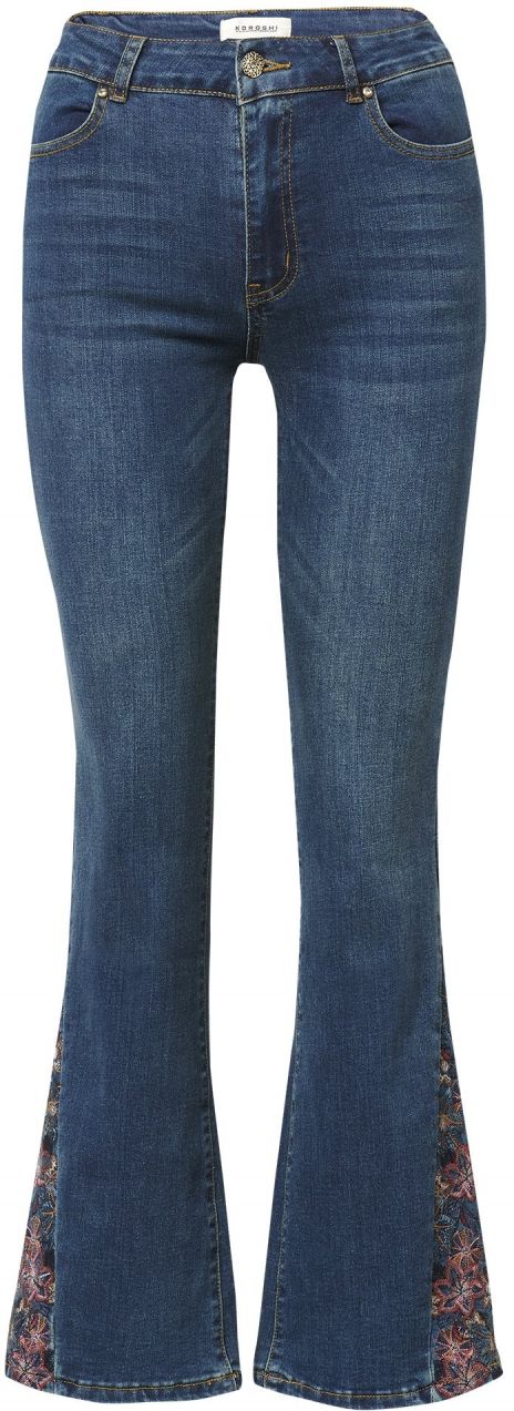 KOROSHI Džínsy  modrá denim / svetloružová