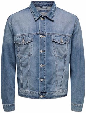 Only & Sons Prechodná bunda 'ONSJUST'  modrá denim