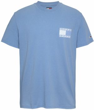 Tommy Jeans Tričko  dymovo modrá / biela