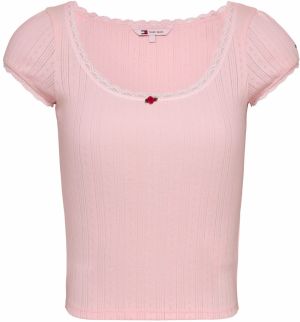 Tommy Jeans Tričko  ružová