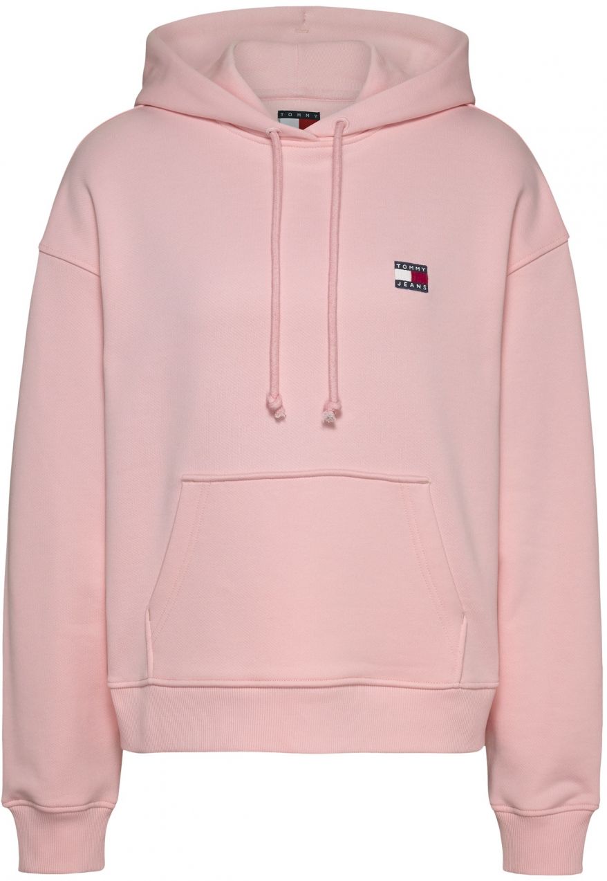 Tommy Jeans Mikina  námornícka modrá / ružová / červená / biela