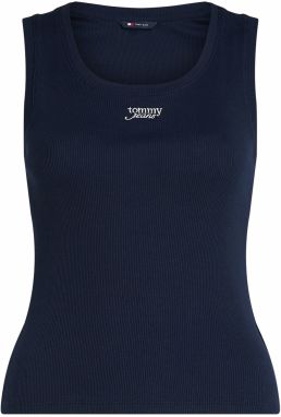 Tommy Jeans Top  námornícka modrá / biela