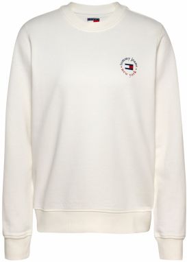 Tommy Jeans Mikina 'ESSENTIAL'  námornícka modrá / červená / biela