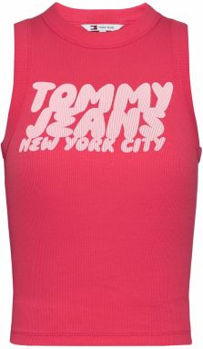 Tommy Jeans Top  ružová / grenadínová
