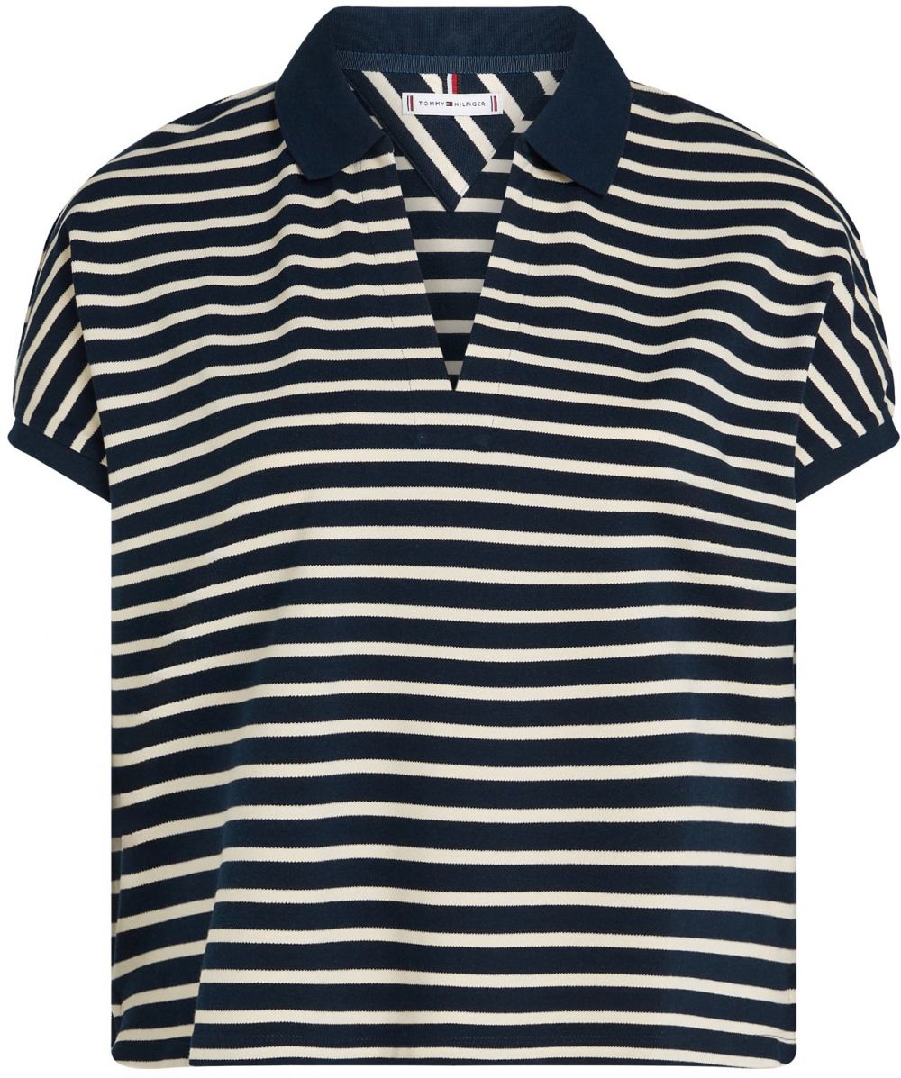 Tommy Hilfiger Curve Tričko  námornícka modrá / biela