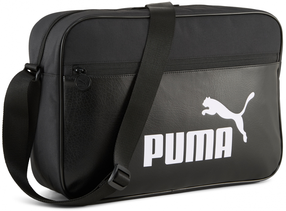 PUMA Taška cez rameno 'Campus'  čierna / biela