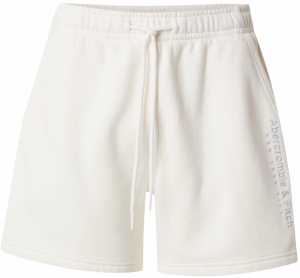 Abercrombie & Fitch Nohavice  striebornosivá / biela