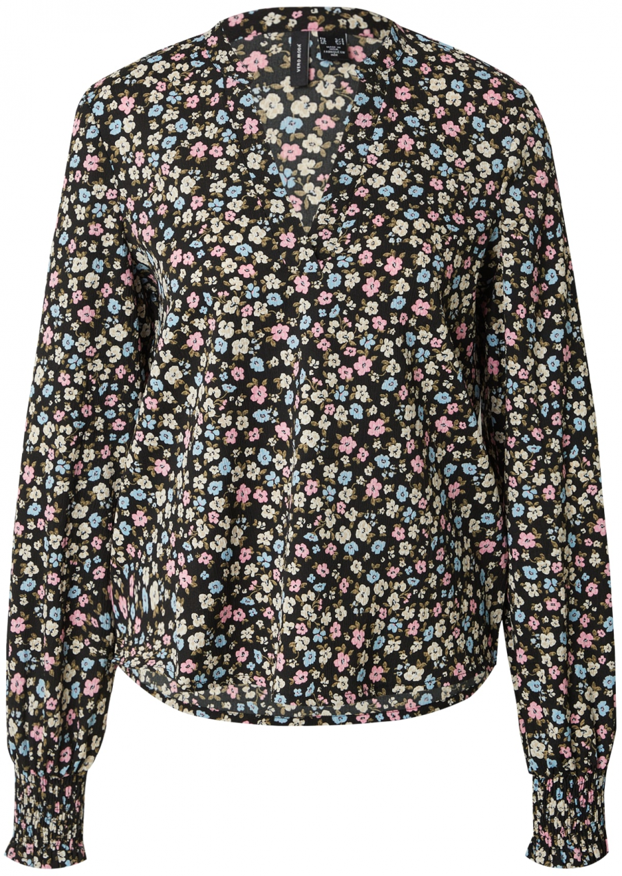 Vero Moda Tall Blúzka 'VMPAGE'  svetlomodrá / svetlosivá / svetloružová / čierna