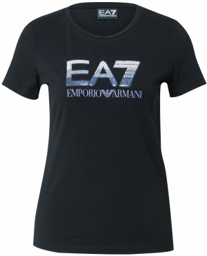 EA7 Emporio Armani Tričko  opálová / svetlomodrá / čierna