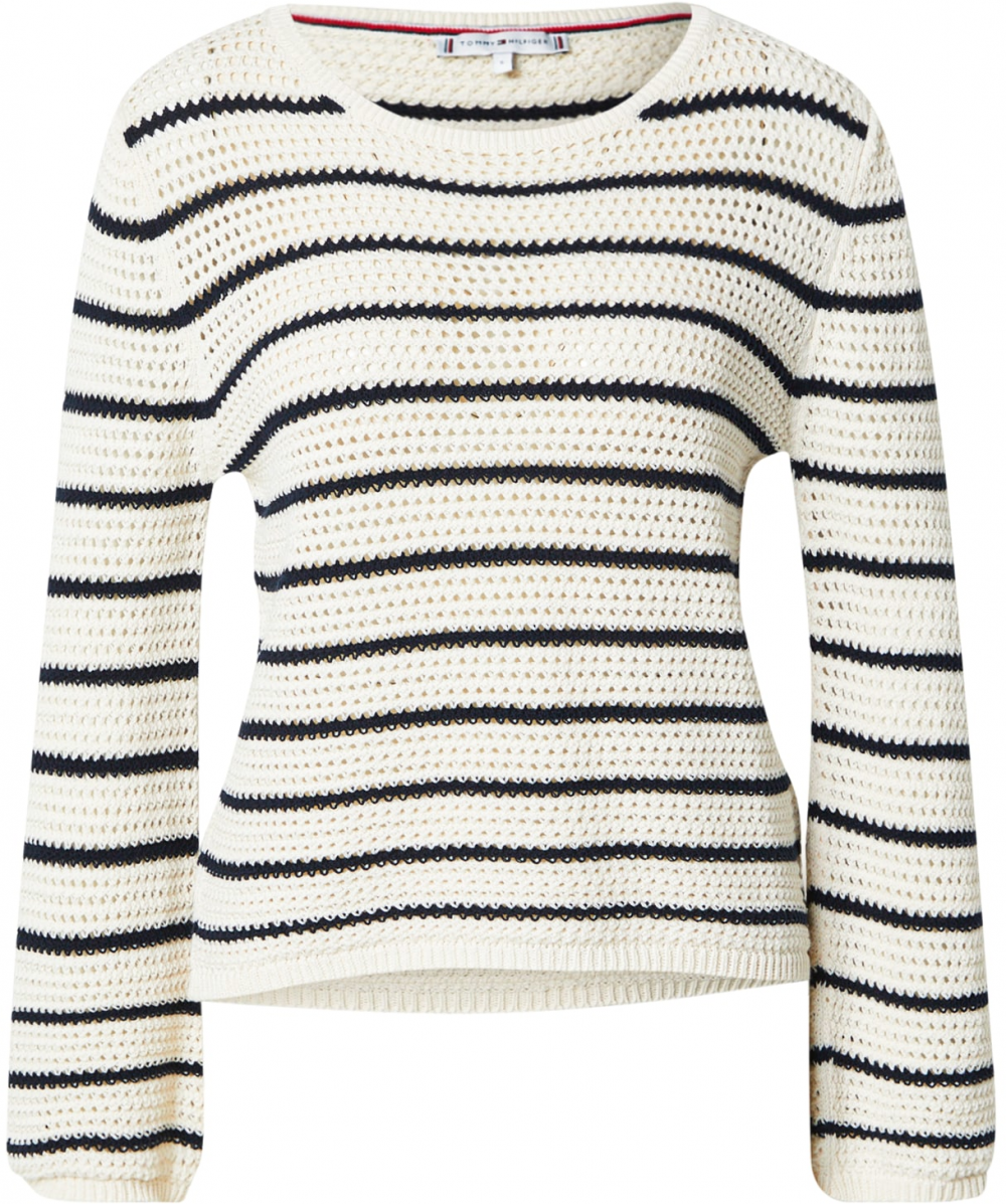 TOMMY HILFIGER Sveter  čierna / biela
