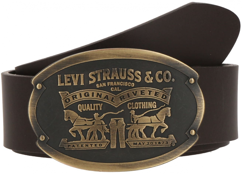 LEVI'S ® Opasky 'Billy'  tmavohnedá / zlatá / čierna