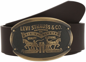 LEVI'S ® Opasky 'Billy'  tmavohnedá / zlatá / čierna