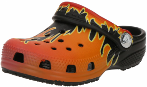 Crocs Otvorená obuv 'Classic Flames'  svetložltá / tmavooranžová / čierna