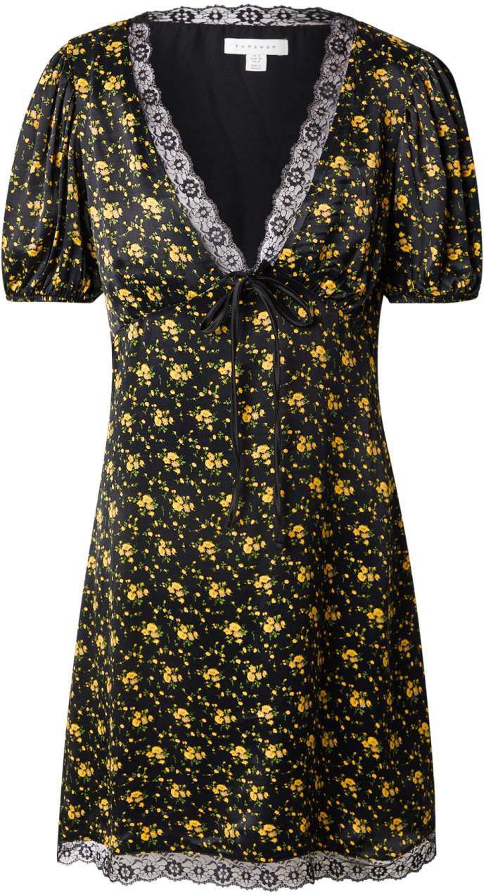 TOPSHOP Šaty  žltá / zelená / čierna