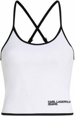 KARL LAGERFELD JEANS Top  čierna / biela