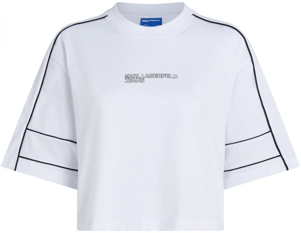 KARL LAGERFELD JEANS Tričko  čierna / biela