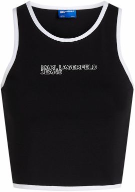 KARL LAGERFELD JEANS Top  čierna / biela