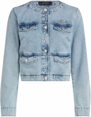 Karl Lagerfeld Prechodná bunda  modrá denim