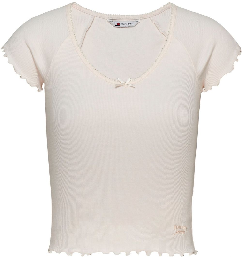 Tommy Jeans Tričko  šedobiela
