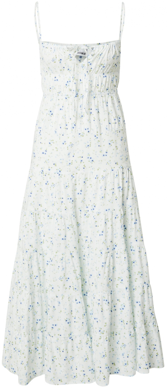 florence by mills exclusive for ABOUT YOU Letné šaty 'Monstera'  modrá / pastelovo modrá / svetlozelená / biela