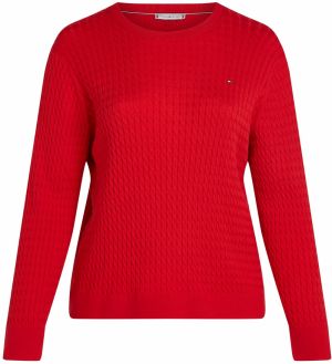 Tommy Hilfiger Curve Sveter  červená