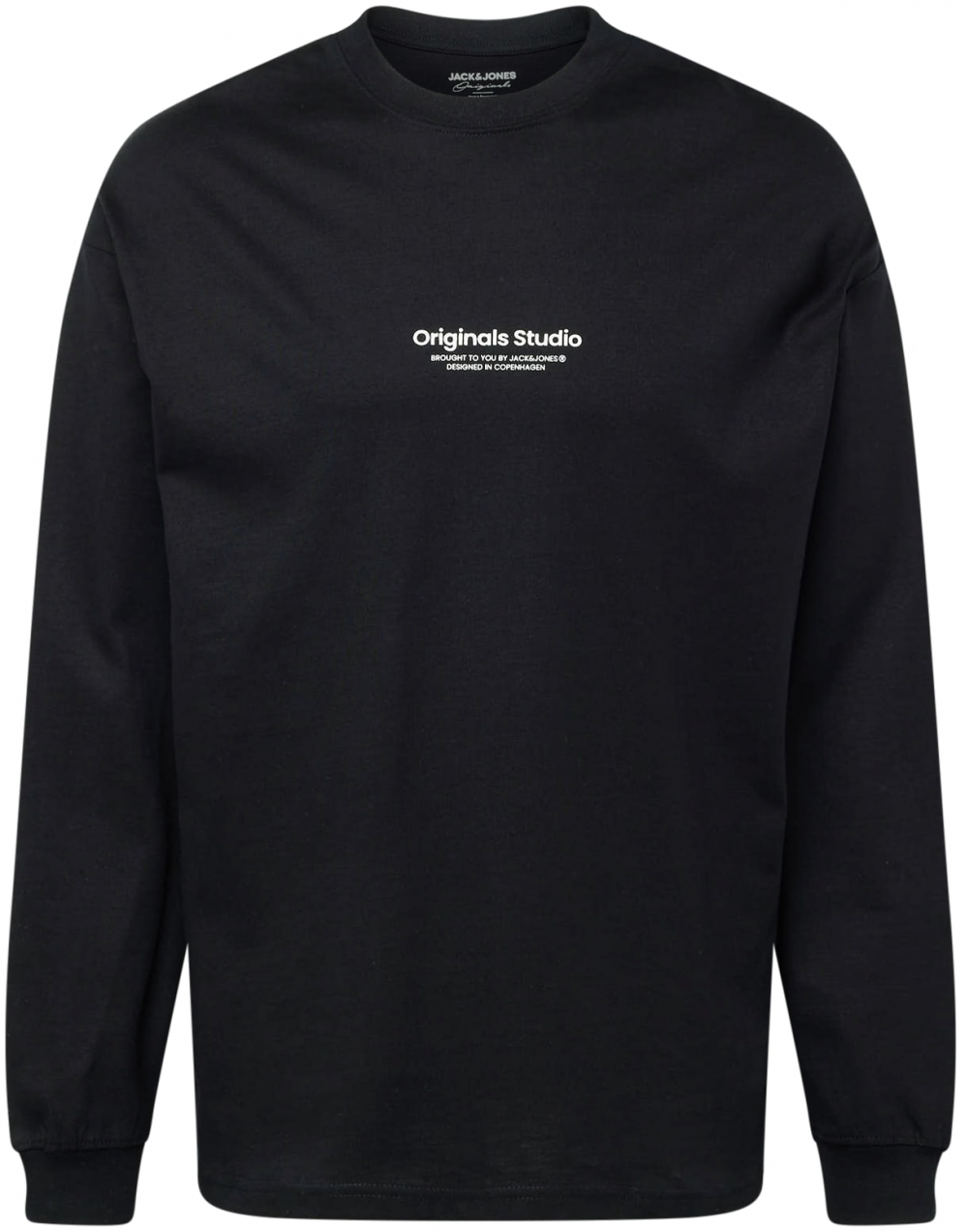 JACK & JONES Tričko 'JORVesterbro'  čierna / biela