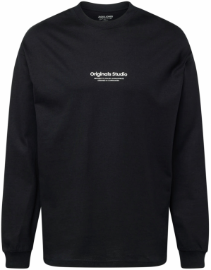 JACK & JONES Tričko 'JORVesterbro'  čierna / biela