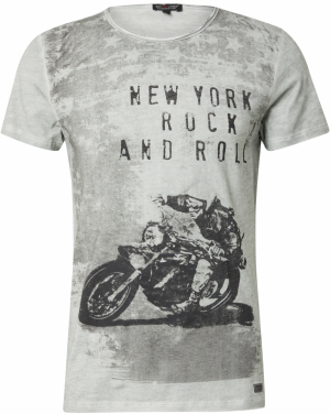 Key Largo Tričko 'CAFE RACER'  sivá / svetlosivá / čierna