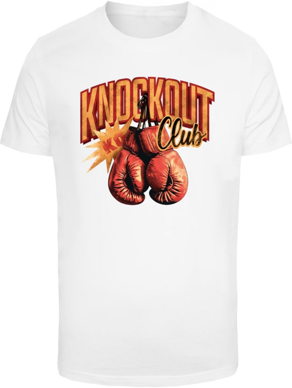 Mister Tee Tričko 'Knockout Club'  oranžová / červená / čierna / biela