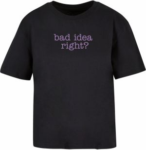 Miss Tee Tričko 'Bad Idea'  fialová / čierna