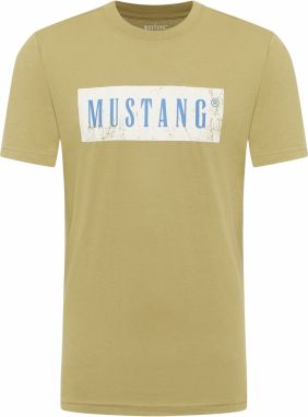MUSTANG Tričko 'AUSTIN'  modrá / kaki / šedobiela