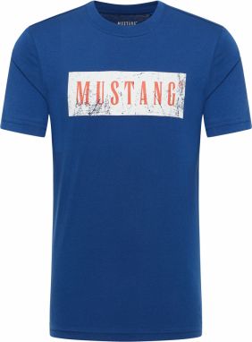 MUSTANG Tričko 'Austin'  námornícka modrá / tmavočervená / biela