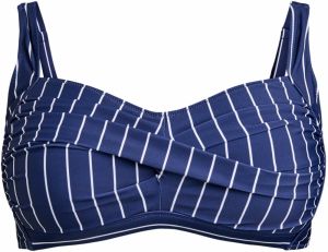 Swim by Zizzi Bikinový top 'Stella'  tmavomodrá / biela