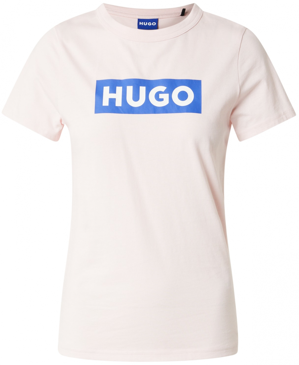 HUGO Tričko 'Classic'  azúrová / pastelovo ružová