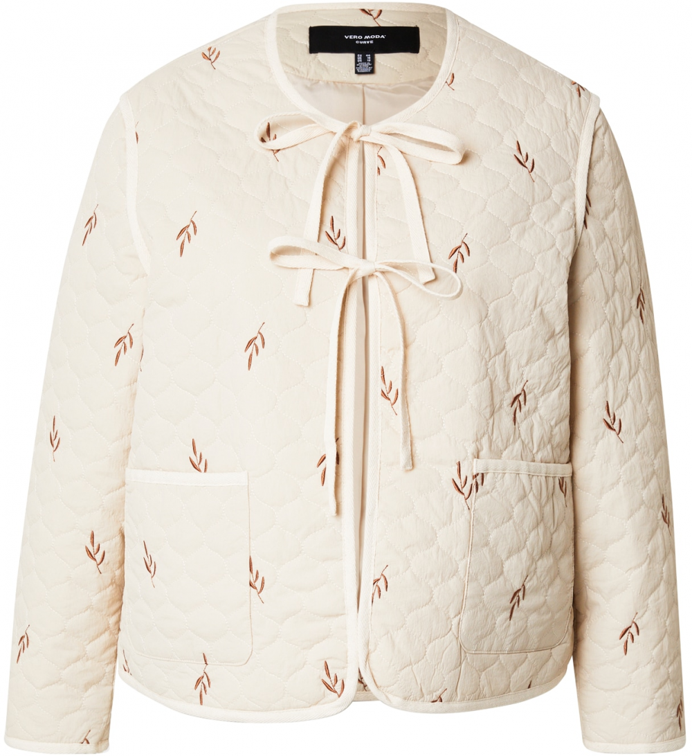 Vero Moda Curve Prechodná bunda 'VMCEvelyn'  nebielená / hnedá