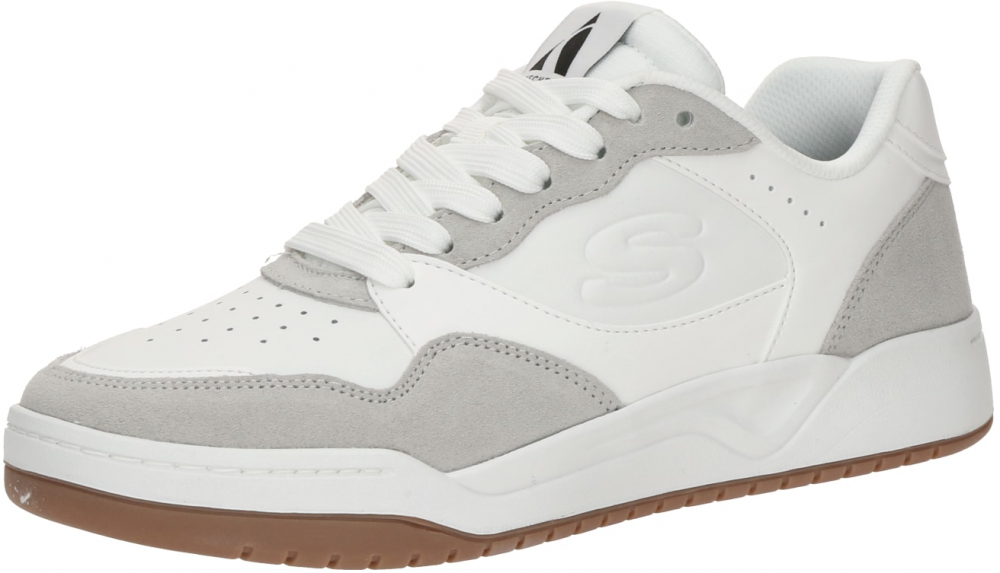 SKECHERS Nízke tenisky  sivá / biela