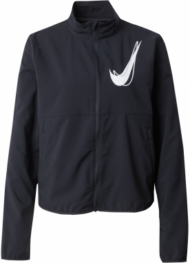 NIKE Športová bunda 'SWSH'  čierna / biela