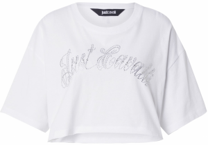 Just Cavalli Tričko  strieborná / biela